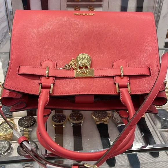MICHAEL KORS HAMILTON MEDIUM SATCHEL 
 COLOR: LIGHT BERRY SHERBET 
NWT - Picture 11 of 16